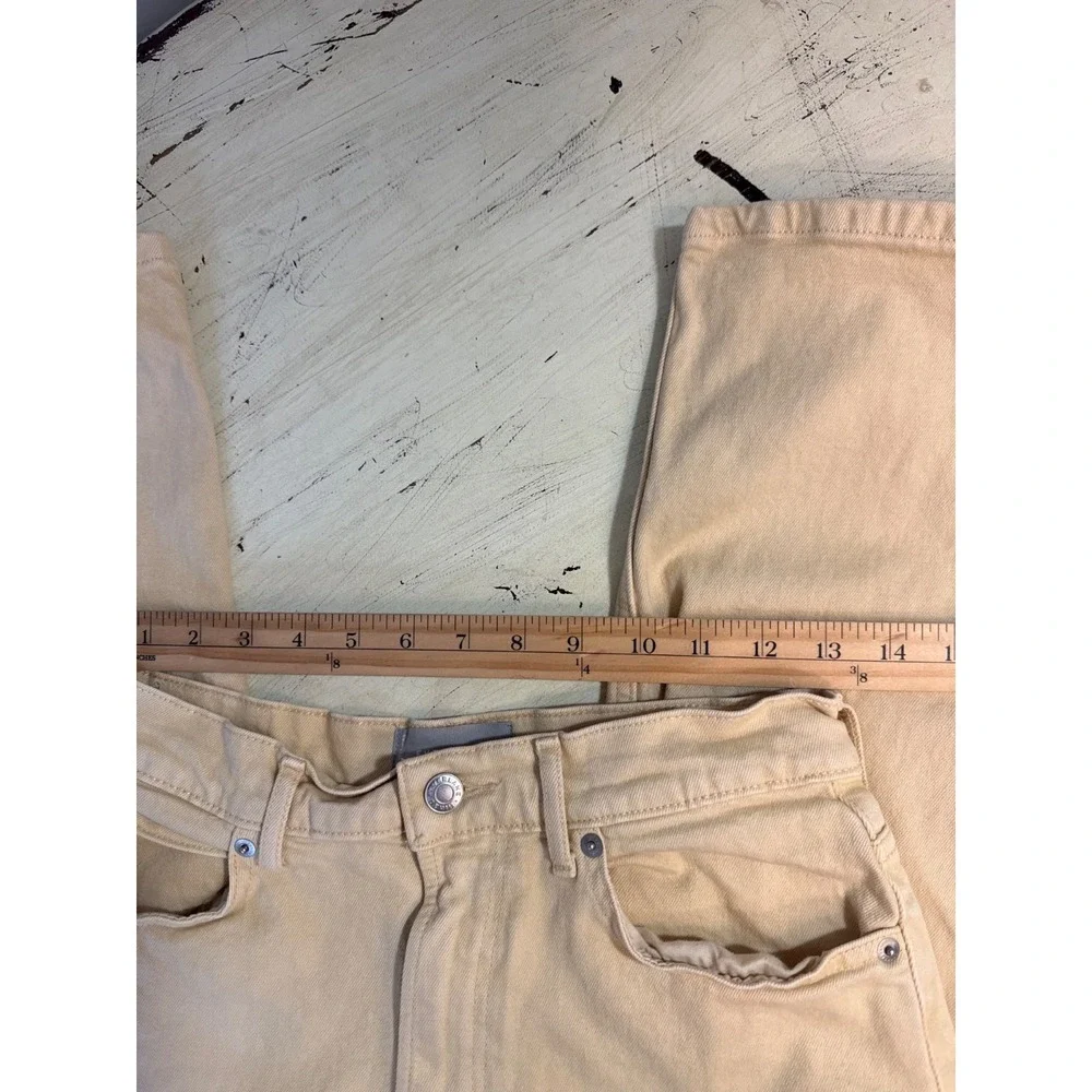 Everlane The Way-High Jean‎ Women 27 Tall Yellow Organic Cotton Straight Leg